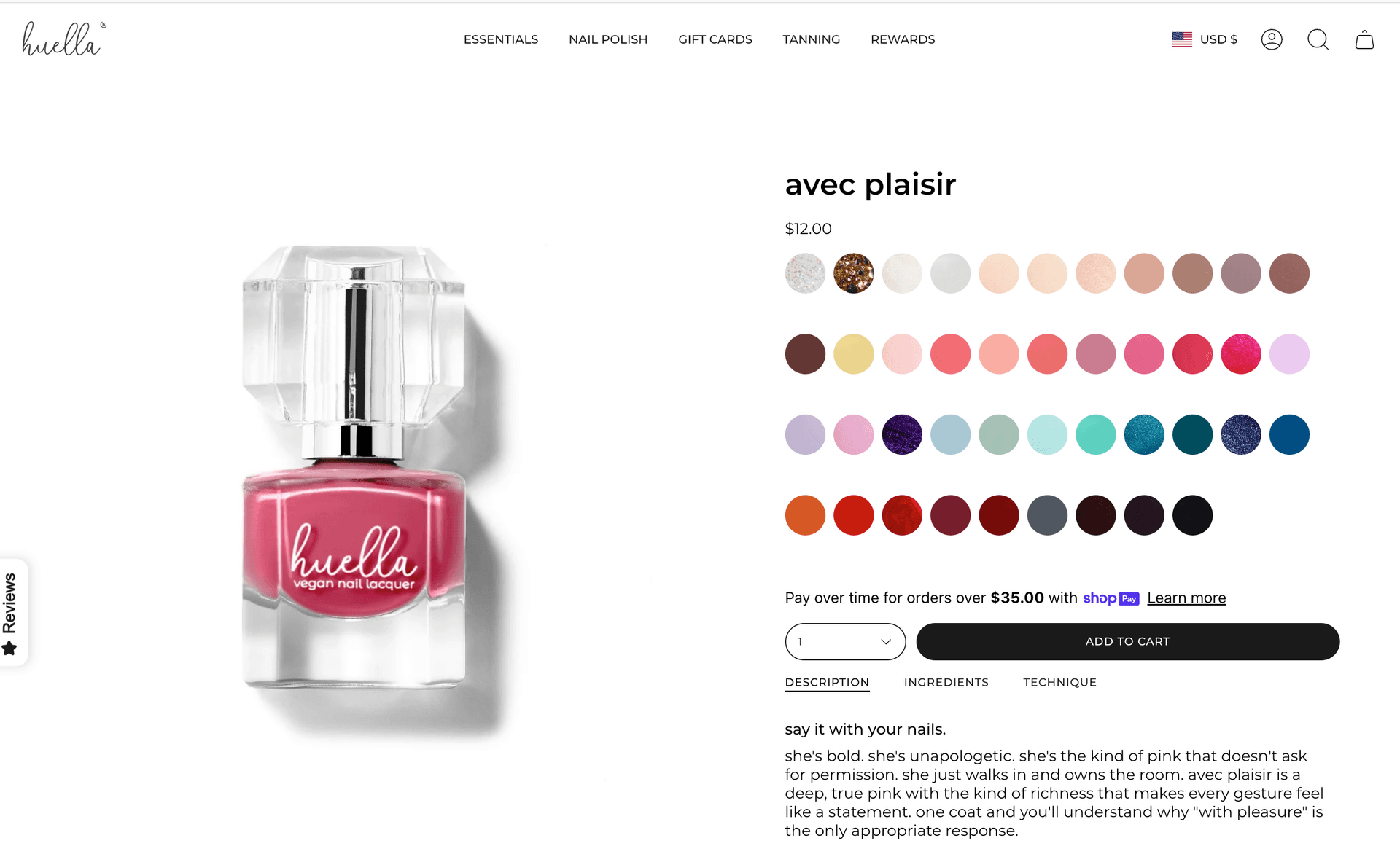 huella website screenshot